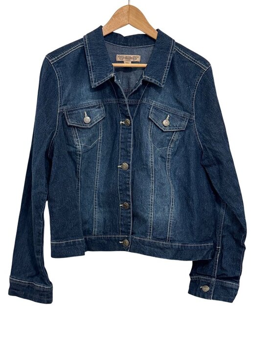 Nine West Jackets & Blazers - Nine West Vintage America Womens Denim Jacket XL Button Front Classic Fit